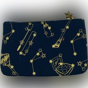 Ipsy November 2016 Rock Starlet Blue and Gold Glam Bag Makeup Bag Galaxy Star